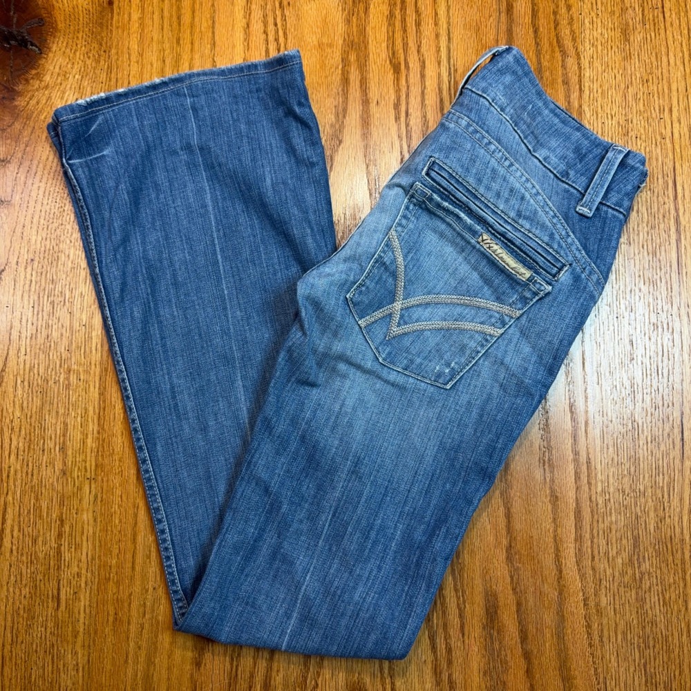 William Rast Savoy Trouser Jeans Womens 24 Blue Bootcut Regular Rise Made in USA